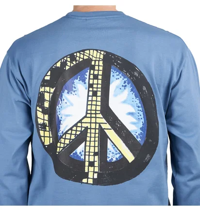 T.I.M.E. Peace Pocket Longsleeve Tee (Blau)
