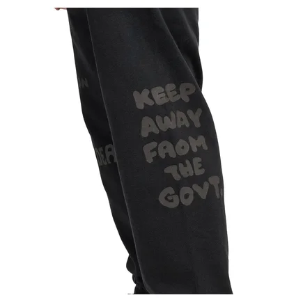 Brain Dead Tonal Type Print Sweatpants (Schwarz)
