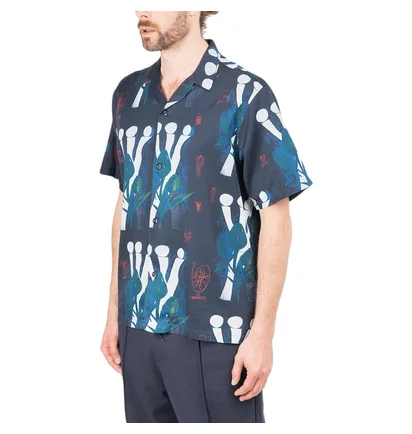 Carhartt WIP Tom Król Flowers Shirt (Blau)