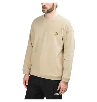 Brain Dead Global Works Split Panel Sweatshirt (Beige)