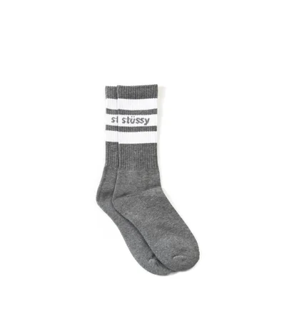 Stüssy Sport Crew Socks (Grau / Weiß)
