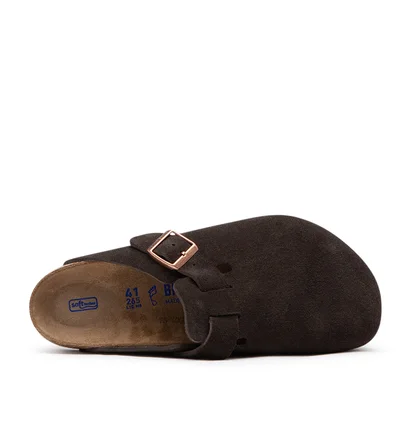 Birkenstock Boston Soft Footbed Suede Leather (Braun)