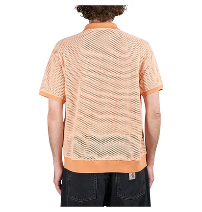 Obey Grove Button-Up Polo (Orange)