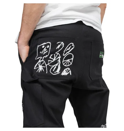 Brain Dead Printed Canvas Carpenter Pant (Schwarz)
