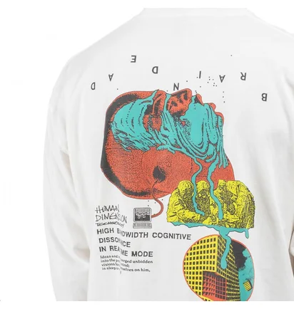 Brain Dead Human Dimension Longsleeve (Weiß)