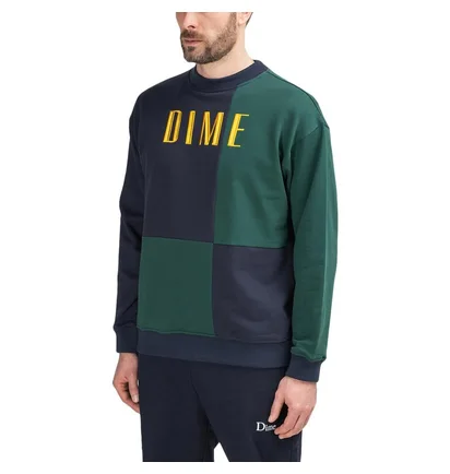 Dime Block Terry Crewneck (Navy / Grün)