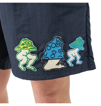 Brain Dead Mushroom Patch Nylon Beach Short (Navy)