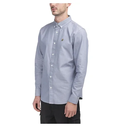 Aimé Leon Dore A-Wing Patch Oxford Shirt (Blau)