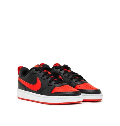 Nike Court Borough Low 2 (GS) (Schwarz / Rot)