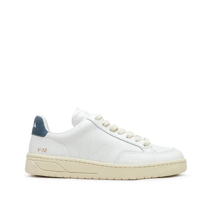 Veja WMNS V-12 Stitch O.T. Leather (Weiß / Blau)