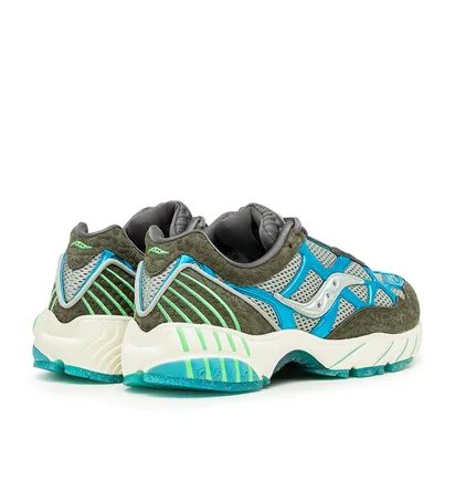 Saucony x Fresh Rags Grid Web (Schwarz / Grau / Blau)