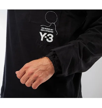 Y-3 Sashiko Layered Hoodie (Schwarz)