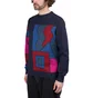 Parra Blocked Landscape Knitted Pullover (Navy / Multi)