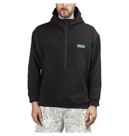 Brain Dead Half Zip Hoodie (Schwarz)