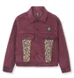 Brain Dead Leopard Contrast Trucker Jacket (Bordeaux)