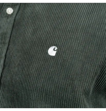 Carhartt WIP Madison Longsleeve Cord Shirt (Grau / Grün)