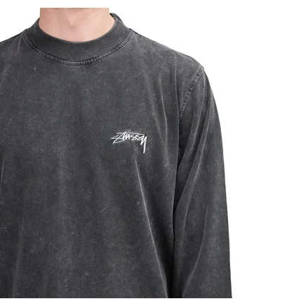 Stüssy Big Stock Mock Longsleeve (Schwarz)