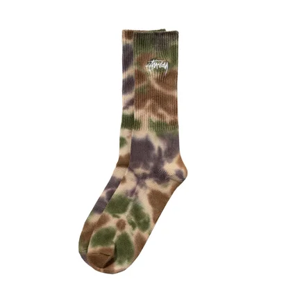 Stüssy Tie Dye Socks (Lila / Grün / Braun)