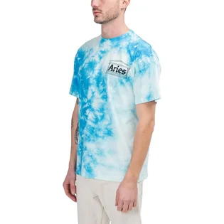 Aries Temple Tie Dye T-Shirt (Blau / Weiß)
