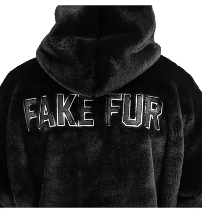 FR2 Fake Rabbit Fur Jacket (Schwarz)