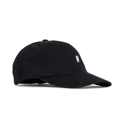 Norse Projects Light Twill Sports Cap (Schwarz)