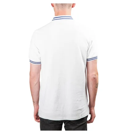 Aimé Leon Dore Monogram Stripe Collar Polo (Weiß)