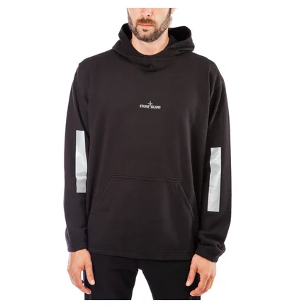 Stone Island Reflective Hoodie (Schwarz)