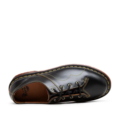 Dr. Martens Church Shoe Vintage Smooth (Schwarz / Gelb)