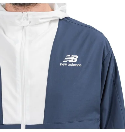 New Balance Athletics Full Zip Jacket (Navy / Weiß)