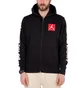 Nike Air Jordan 3 Flight Fleece Full-Zip Hoodie (Schwarz / Rot / Weiß)