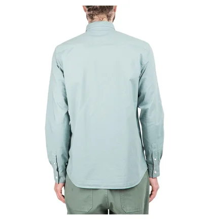 Norse Projects Hans Cotton Linen GMD Shirt (Blaugrau)