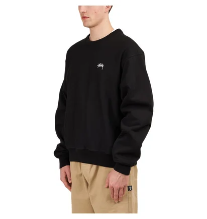Stüssy Stock Logo Crew (Schwarz)