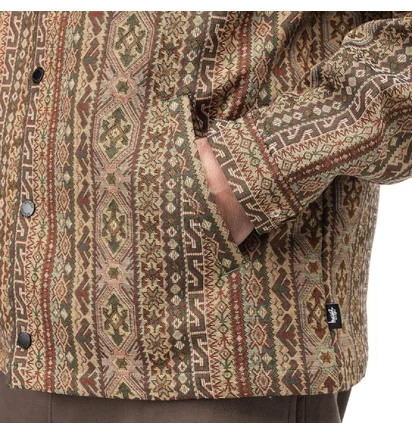Stüssy Tapestry Classic Coach Jacket (Braun / Multi)