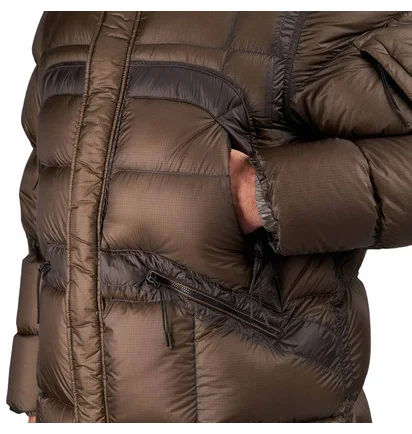 C.P. Company D.D. Shell Hooded Long Down Jacket (Oliv)