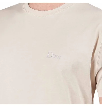 Dime Classic Small Logo T-Shirt (Beige)