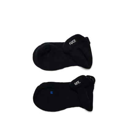 Raised by Wolves Fuck Off Running Socks (Schwarz)