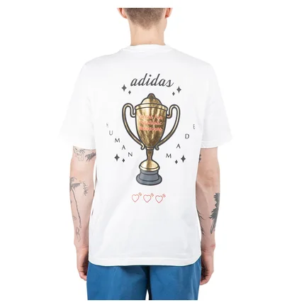 adidas x Human Made Graphic T-Shirt (Weiß / Burgundy)