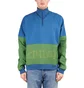 Brain Dead Sinister Screw Overlay Half Zip Fleece (Blau / Grün)