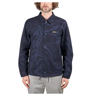 Dime Marble Coach Jacket (Navy)
