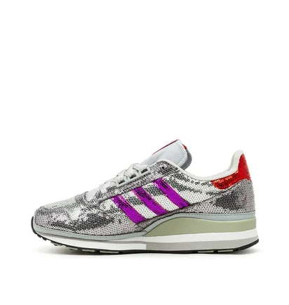 adidas W ZX 500 (Silber / Lila / Rot)