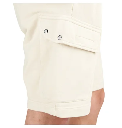 Stone Island Cotton Fleece Bermuda Cargo Shorts (Beige)