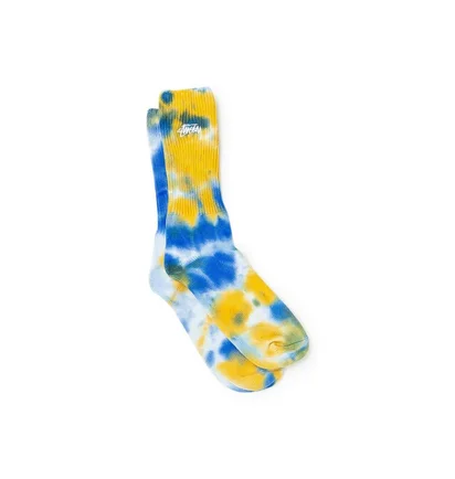 Stüssy Earth DYE Crew Socks (Blau / Gelb)