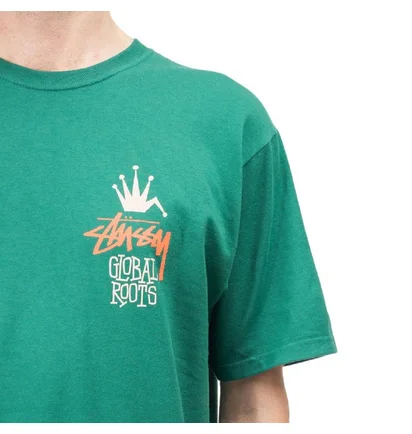 Stüssy Global Roots T-Shirt (Dunkelgrün)