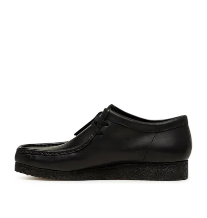 Clarks Originals Wallabee Boot Black Leather (Schwarz)