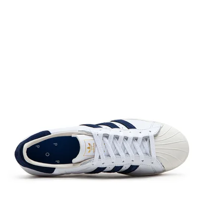 adidas x Pop Trading Company Superstar ADV (Weiß / Navy)