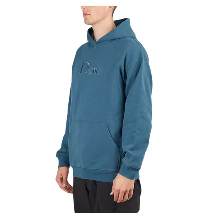 Dime Classic Embroidered Hoodie (Blau)