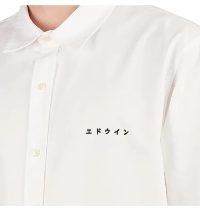 Edwin Big Ox-Shirt Longsleeve (Weiss)