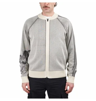 Y-3 GFX Knit Cardigan (Beige)