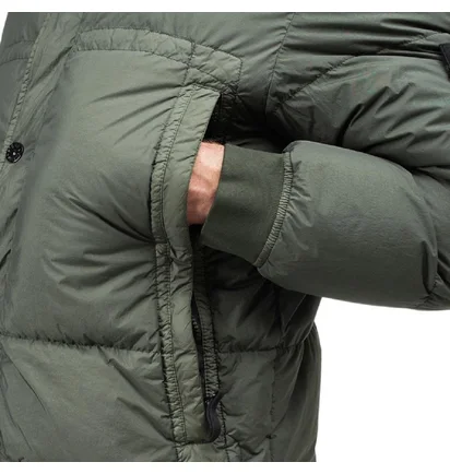 Stone Island Garment Dyed Crinkle Reps Down Jacket (Olive)