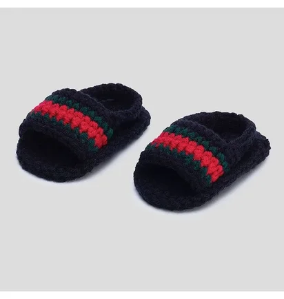 Baby Sneakers Gucci Slides (Schwarz / Rot / Grün)